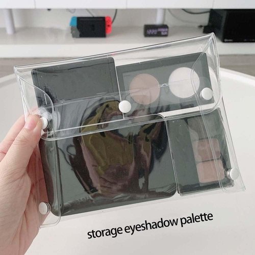 YSSZAM Transparent Mini PVC Makeup Bag Small Clear Plastic Cosmetic Organizer Bag Pouch with Snap Closure Cosmetic Bags for Vacation Travel, Bathroom Organizing(S)