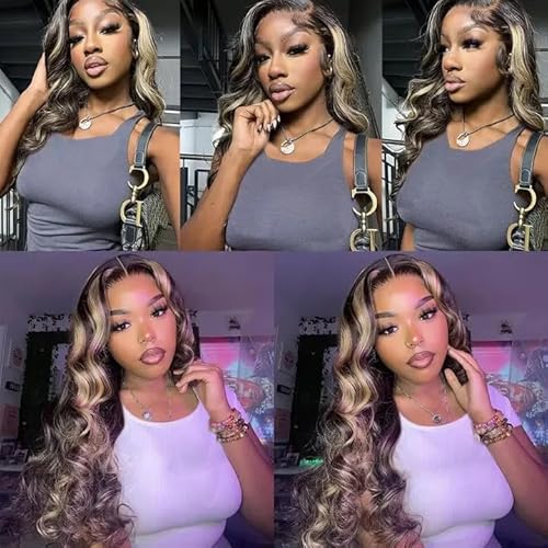 Blonde Body Wave Bundles Human Hair Highlight Bundles 24 26 28 Inch Niegmeag Brazilian Virgin Soft and Silky Remy Hair Extensions P1B27 Body Wave Bundle