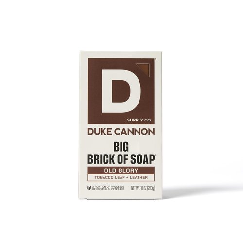Duke Cannon Supply Co. Big Brick of Soap Bar for Men Leaf + Leather (Amber & Woodsy Scent) Multi-Pack - Superior Grade, Extra Large, Masculine Scents, All Skin Types, Paraben-Free, 10 oz (3 Pack)