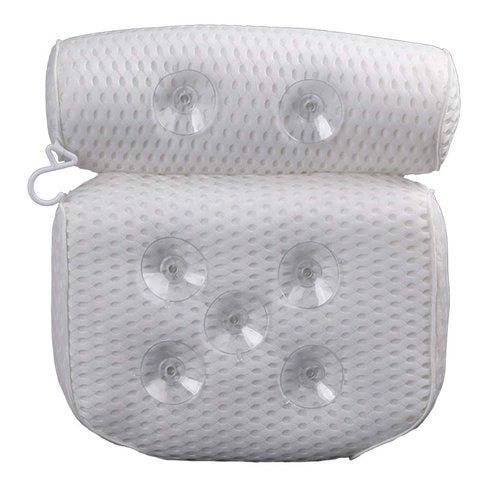Hdirect Upgraded 4D Air Mesh Luxury Bathtub Pillow for Neck Headrest Bath Cushion Spa Tub Pillow with 7 Big Suction Cups