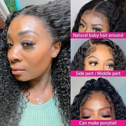 Asteria Curly Human Hair Wig 7x4 Ready To Wear Glueless Wigs Human Hair Pre Plucked Pre Cut Curly Lace Front Wigs Human Hair Wigs For Black Women 18 Inch