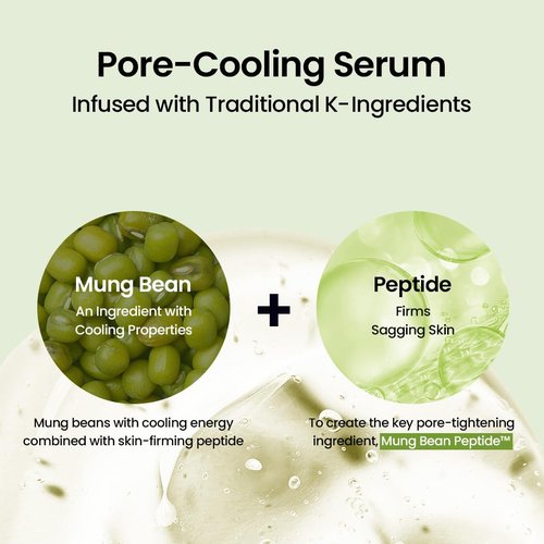 beplain Mung Bean Pore Tight -Up Serum | Niacinamide serum | Pore Minimizing | Redness Relief | Hydration | Korean Skincare, For All Skin Types (1.69 fl.oz/50ml)