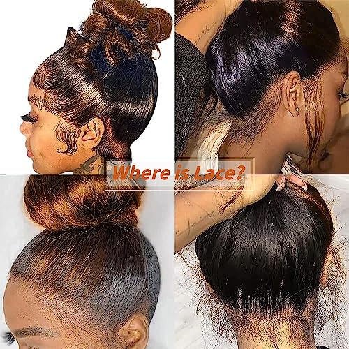 200% Density Full 360 Lace Front Wigs Human Hair For Women Ombre Lace Front Wig Human Hair Glueless Wigs Human Hair With Baby Body WaveLace Front Wigs Human HairBrazilian Virgin HumanHair 26 Inch