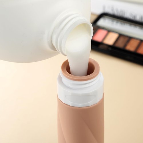Gemice Travel Bottles for Toiletries Travel Containers for Toiletries TSA Approved Leak-proof Travel Accessories with Lid for Cosmetic Makeup Face Body Hand Cream (8 Pack)
