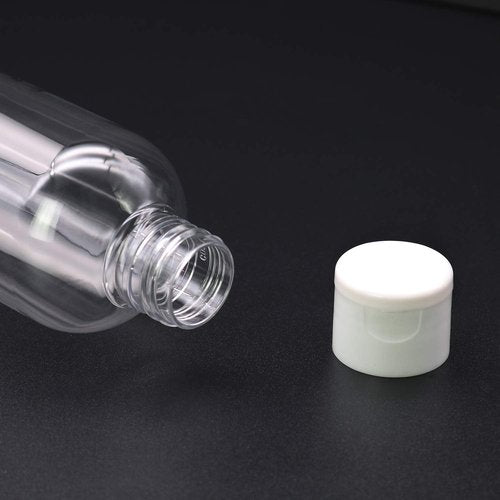 TRENDBOX 8oz/250ml Clear Bottles with Flip Cap Lid BPA-Free Travel Containers For Shampoos,Lotions and Massage Oils - 30 Pack