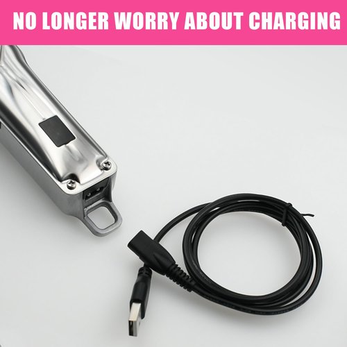 Pinkind Replacement Charger for Limural Hair Clippers, Trimmer Charger Cord Compatible with Limural Electric Shavers for Men, USB Charging Cable Power Cord Supply Adapter
