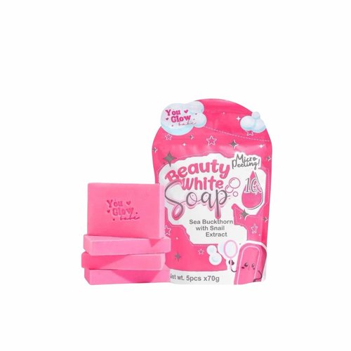 1 Pack You Glow Babe Beauty White Soap Sea Buckthorn with Snail Extract - 5 Bars x 70g