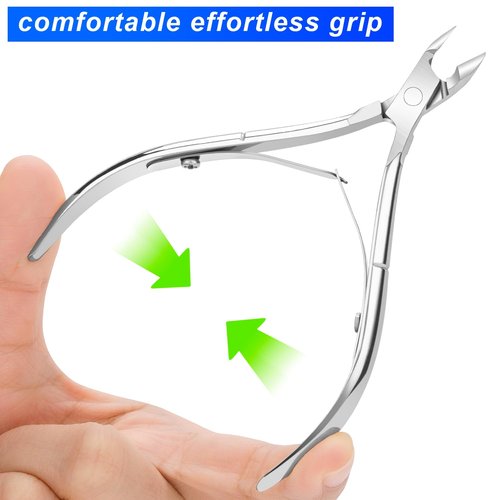 4 Packs Cuticle Nipper, Premium Stainless Steel Cuticle Trimmer for Manicure & Pedicure at Home/Spa/Salon [Silver]