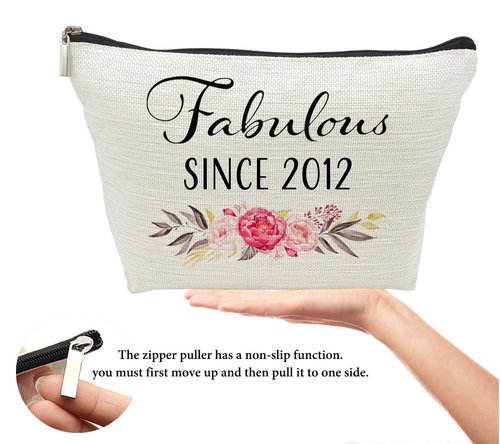 13rd Birthday Gifts for Girls, Sweet 13 Year Old Gift Makeup Bag, 13 Birthday Gift Makeup Bags for Her, Sister, Daughter, Niece, Granddaughter, Teen Girl Gifts Cosmetic Bag, Fabulous Since 2012