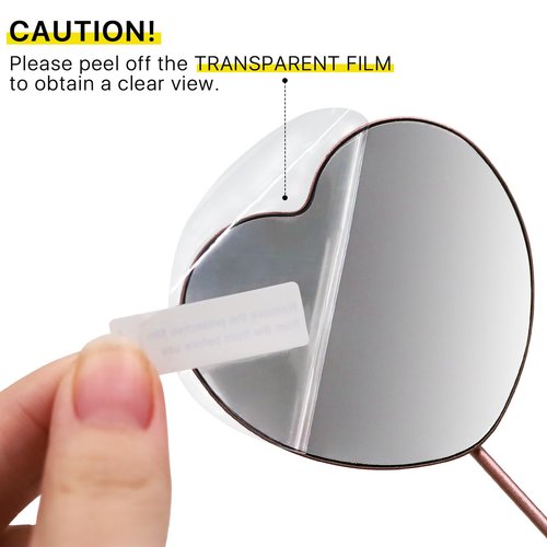 Miuffue 2.2inch Lovely Lash Mirror, Heart Shaped Detachable Stainless Steel Eyelash Mirror for Eyelash Extensions, Lash Supplies and Tool for Techs, Pink