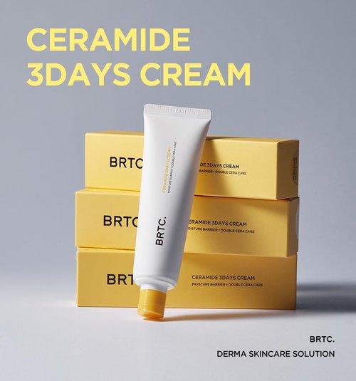 BRTC Ceramide 3days Cream | Moisturizer & Soothing with Ceramide | Moisture Barrier Care | Non-Sticky Cream, Korean Skincare (50ml, 1.69 fl.oz)