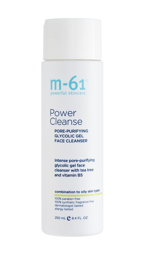 m-61 Power Cleanse | Pore-Purifying Glycolic Cleanser with Tea Tree And Vitamin B5. For Combination to Oily Skin. Dermatologist and Allergy Tested, 8.4 Fl Oz