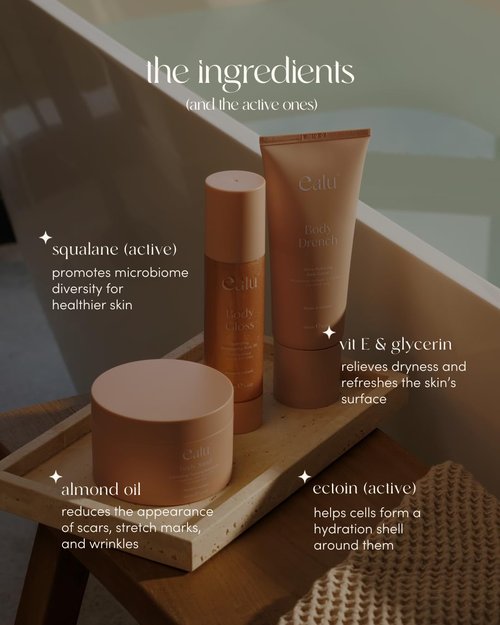 ealu Body Drench Ultra-Hydrating Body Cream – Deep Hydration with 5% Squalane, Vitamin E & Ectoin, Nourishing, Jasmine & Coconut Scent, Vegan & Cruelty-Free Moments
