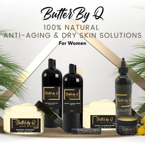 Butter By Q- Itch-Away Moisturizing Serum The Best All-Natural Remedy for an Itchy Scalp. Large 8-oz Bottle with Easy-Applicator Tip to Remedy Any Dry Super Itchy Scalp, Natural Hair Moisturizer