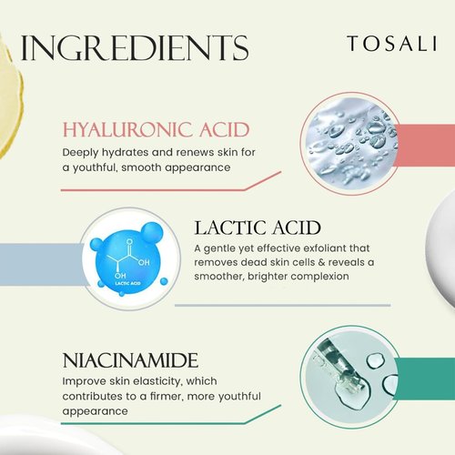 TOSALI Anti Aging Skincare Set – Daily Peeling Mask (6.8 oz), Deep Wrinkle Serum (1.7 fl oz) & Face Cream (1.7 oz) – Hydrating, Brightening, Wrinkle Reduction & Skin Firming for All Skin Types