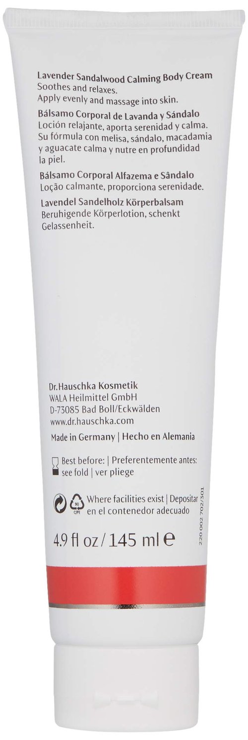 Dr. Hauschka Lavender Sandalwood Calming Body Cream, 4.9 Fl Oz