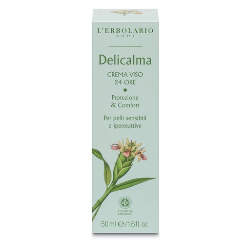 L'Erbolario Delicalma 24 Hour Face Cream – Face Moisturizer for Sensitive and Hyper-Reactive Skin – Facial Moisturizer to Reduce Irritation - 1.6 oz