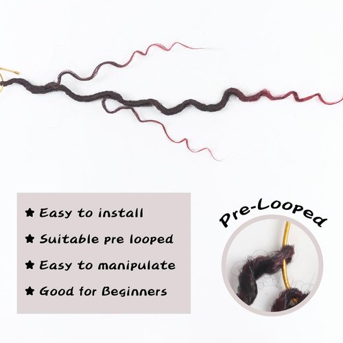 Vemet Goddess Locs Crochet Hair 18 Inch 9 Packs Synthetic Faux Locs Crochet Hair for Black Women, River Locs Hair Extensions Style Pre looped Crochet Locs with Curly Ends