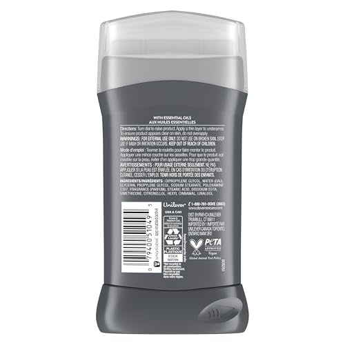 Dove Men+Care Aluminum-Free Deodorant Moon Oasis 4 Count for a Long-Lasting Scent, with 72H Odor Protection, 3.0 oz