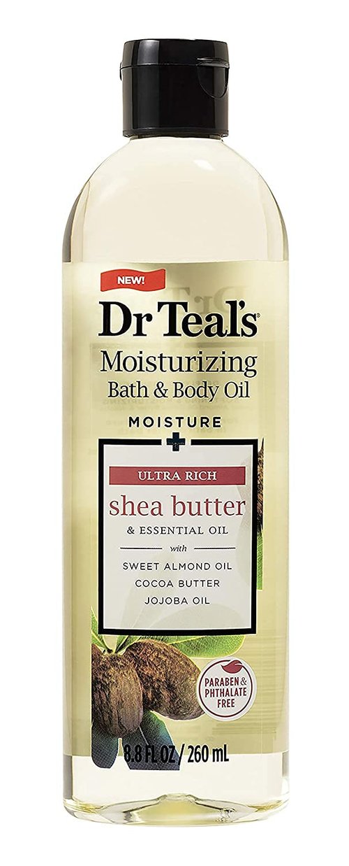 Dr. Teals Bath & Body Oil Variety Gift Set (2 Pack, 8.8oz Ea.) - Soothing Lavender & Ultra Rich Shea Butter - Essential Oils Hydrate Skin & Alleviates Daily Stress - at Home Spa Kit