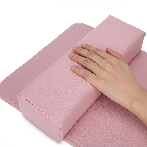 Nail Armrest Armrest Cushion for Tech Soft Art Beauty Salon Hand Holder Cushion Mat Set Manicure Tool (Pink)