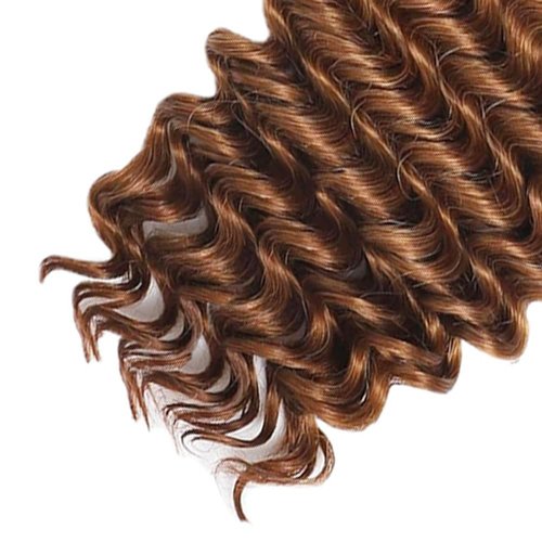 Brown Human Braiding Hair for Boho Braids 150g 20 20 20 Inch Curly Boho Hair for Braiding Knotless Color 30 Deep Wave Bulk Bohemian 3 Bundles/Pack