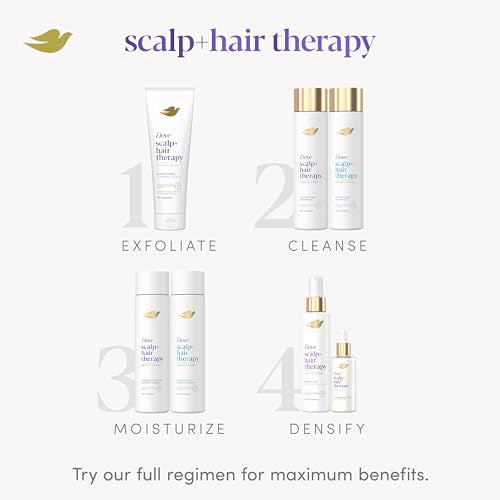 Dove Density Boost Clarifying Foaming Scrub Scalp + Hair Therapy for gentle scalp exfoliation, with Vitamin B3, Zinc and 0% sulfates, 9 oz