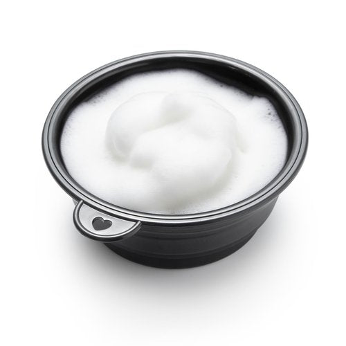 SPOSAFE Foldable Shaving Soap Bowl – Portable, Easy-to-Carry Shaving Soap Cup for Wet Shave, Travel Shaving Lather Bowl/Shaving Mug Compatible with Shave Cream & Soap for Men (Black)