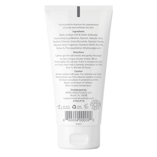 NOLIO BHA Cleanser – Salicylic Acid & Glycolic Acid Face Wash for Acne & Oily Skin – Exfoliating Daily Cleanser – Gently Removes Excess Oil, Dirt & Impurities – 6.7 fl oz
