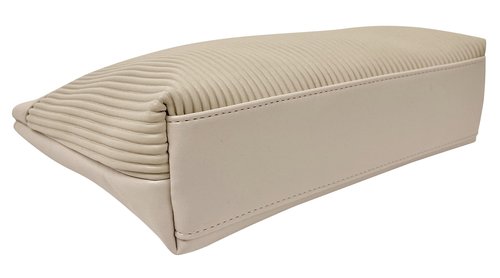 ORB Style Cosmetic Bag-CB302BG-Lines-Large Pouch-Beige