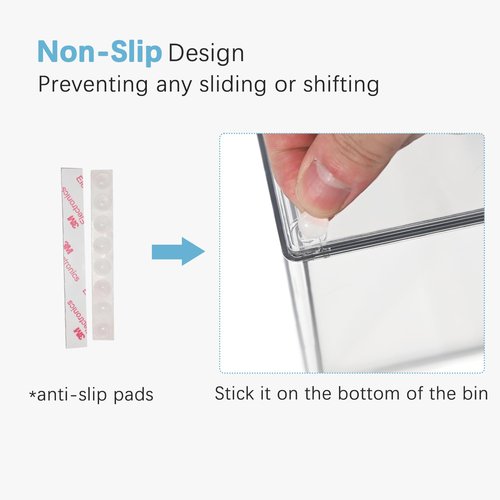 Hykeen 3 Pack Stackable Makeup Organizers, Acrylic Drawers Bathroom Storage, Clear Plastic Cosmetics Storage Bins for Vanity, Undersink, Skincare, Kitchen Cabinets, Pantry Organization
