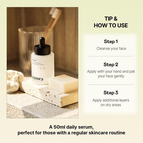 Ooznary Jet Blue Serum with 8 Types of Hyaluronic Acid plus Squalane and Ceramide, Extra Hydrating for Skin 1.6 fl oz. | 50 ml