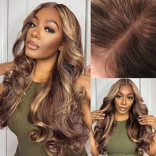 Wiggins Ombre Lace Front Wig Human Hair Body Wave Lace Front Highlight Glueless Wigs Human Hair Pre Everything Ready To Go 5x7 Closure Honey Blonde Wig Pre Plucked 16 Inch