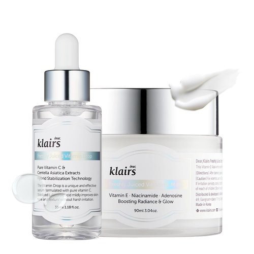 DearKlairs Ultimate Kit for Revitalizing Dull Skin, 2 Step Freshly Juiced vitamin Set, Vitamin Care Routine