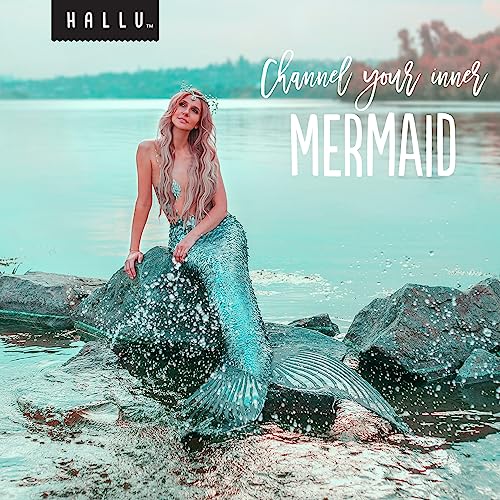 Hallu Mermaid Large Bath Bomb, Citrus Peony and Amber Scent, 140 g, Pack of 8