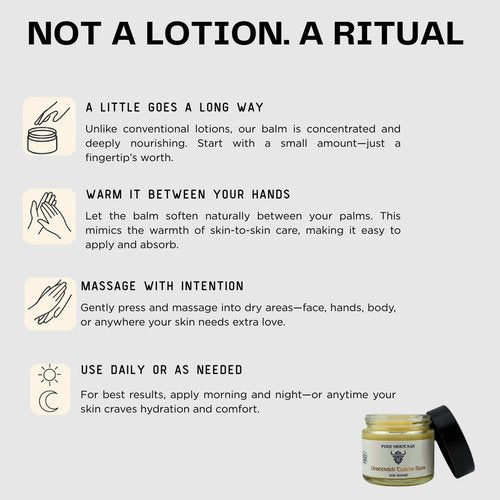 Pure Heritage Handmade Tallow Balm – Unscented Grass-Fed & Finished Moisturizer & Healing Cream | Natural Care for Sensitive Skin, Eczema, Rosacea, Babies, Men & Women (2oz)