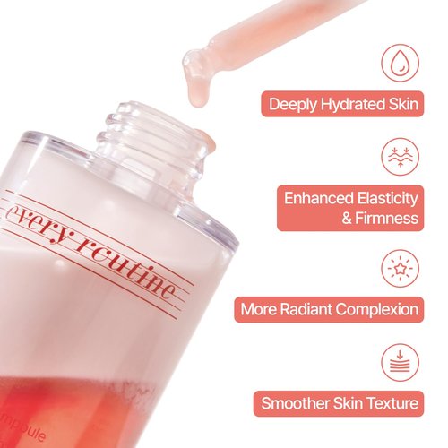 every routine Estro Ampoule – Vegan Collagen Water & 13 Hyaluronic Acids Serum with Pomegranate and Soy Extracts for Hydration, Radiant Glow & Firm Skin 30 ml, 1.01 fl oz