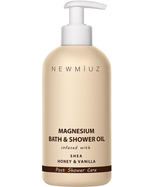 New Miuz Magnesium InShower Body Conditioner Soft Skin Post Shower Care Moisturizer for Body Legs Bath Oil for Dry Skin Shea Butter Honey Vanilla Self Care Spa Gift