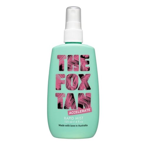 The Fox Tan Rapid Tanning Mist, Tanning Accelerator Mist For Darker & Faster Tans, Creates Golden, Flawless Tan Skin, Vegan & Cruelty Free, 120mL