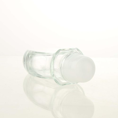 COSIDEA 5 PCS Empty 50ml 1.67oz clear glass deodorant roller ball container Body oil roll on bottles travel containers