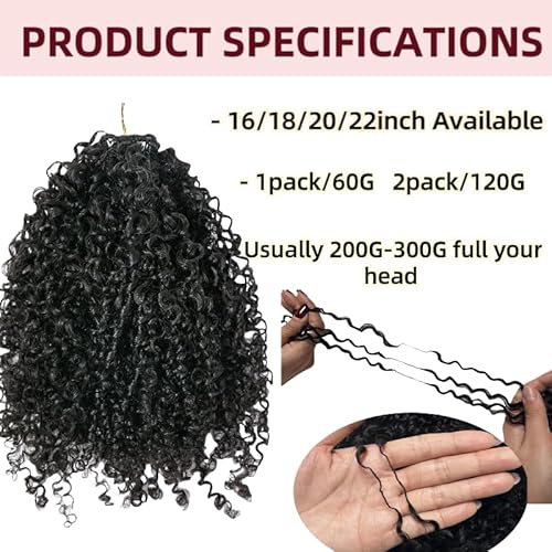 Afro Kinky Curly Feather Crochet Braid Human Hair Extensions Knotless Pre-Separated Crochet Hair Extensions Human Hair Natural Color 18inch 120g
