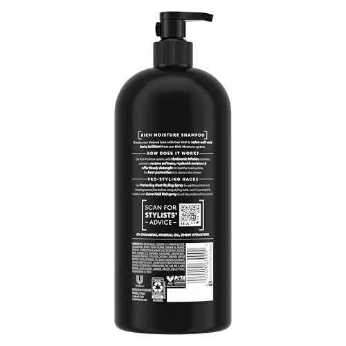 TRESemm? Rich Moisture Hydrating Shampoo with Pump 4 Count for Dry Hair Formulated With Pro Style Technology 39 Fl Oz