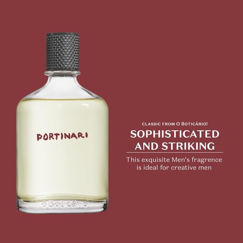 Portinari Eau de Toilette by O Boticario | Long Lasting Perfumes for Men | Fresh Citrus & Spice Men's Fragrance (3.38 fl oz)