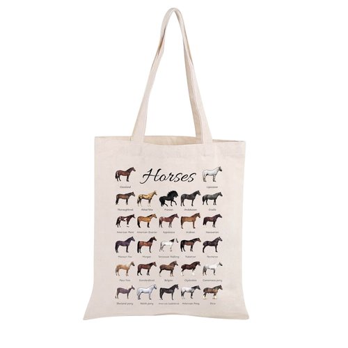 TOBGBE Horse Travel Bag - Inspirational Floral Equestrian Gift for Women (Many Horses)
