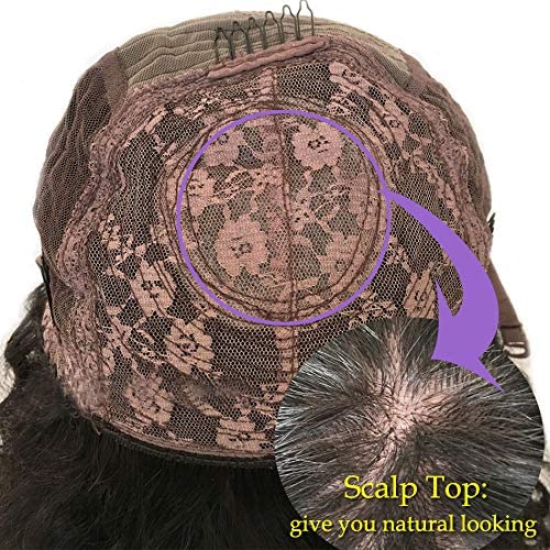 Afro Kinky Curly Wig With Bangs Scalp Top Wig 200 Density Full Machine Made Virgin Brazilian Short Curly Human Hair Wigs Natural Color 18Inch