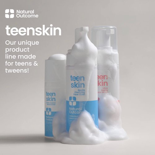 natural outcome Teen Skin Face Wash Duo | Gentle Foaming Daily Boys & Girls Kids Face Wash | Non-toxic Ingredients | Perfect for Teens Preteens & Kids Looking to Prevent Acne | Two 5 oz Bottles