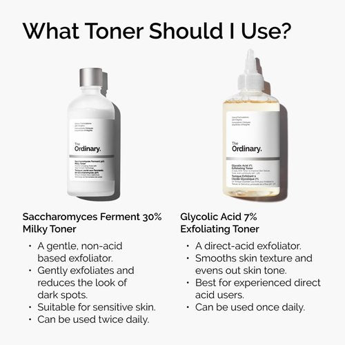 The Ordinary Glycolic Acid 7% Exfoliating Toner, Brightening and Smoothing Daily Toner for More Even-Looking Skin Tone, 8.1 Fl Oz (Pack of 2)