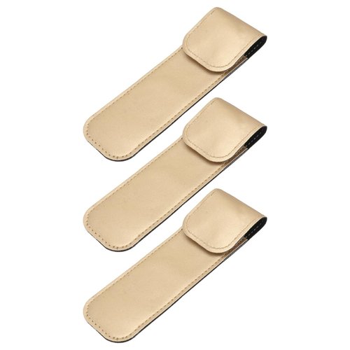 Ipetboom 3pcs Tweezers Protective Case Beauty Eyelash Tweezer Sleeve Lashes Kit Eyelash Tweezer Cover Lash Kit Protective Tweezer Leather Sleeve Pu Leather Puller Miniature