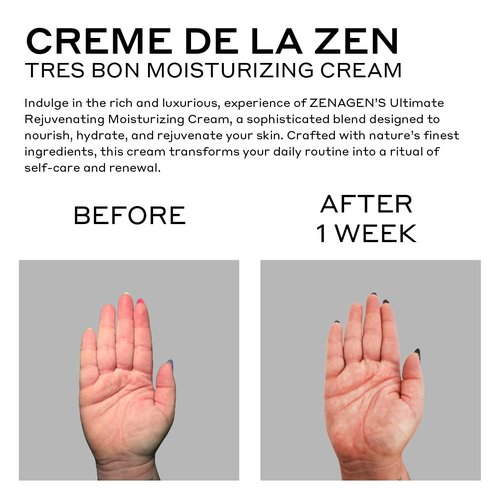 Zenagen Creme De La Zen Hydrating Hand Cream | Anti Aging Repair Cream, Ultra Restorative Formula, 3.4 Fl Oz