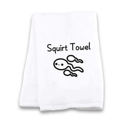 Funny Gag Gift Naughty Bathroom Towels Squirt Towel Whiee Washcloth Novelty Towel for Women